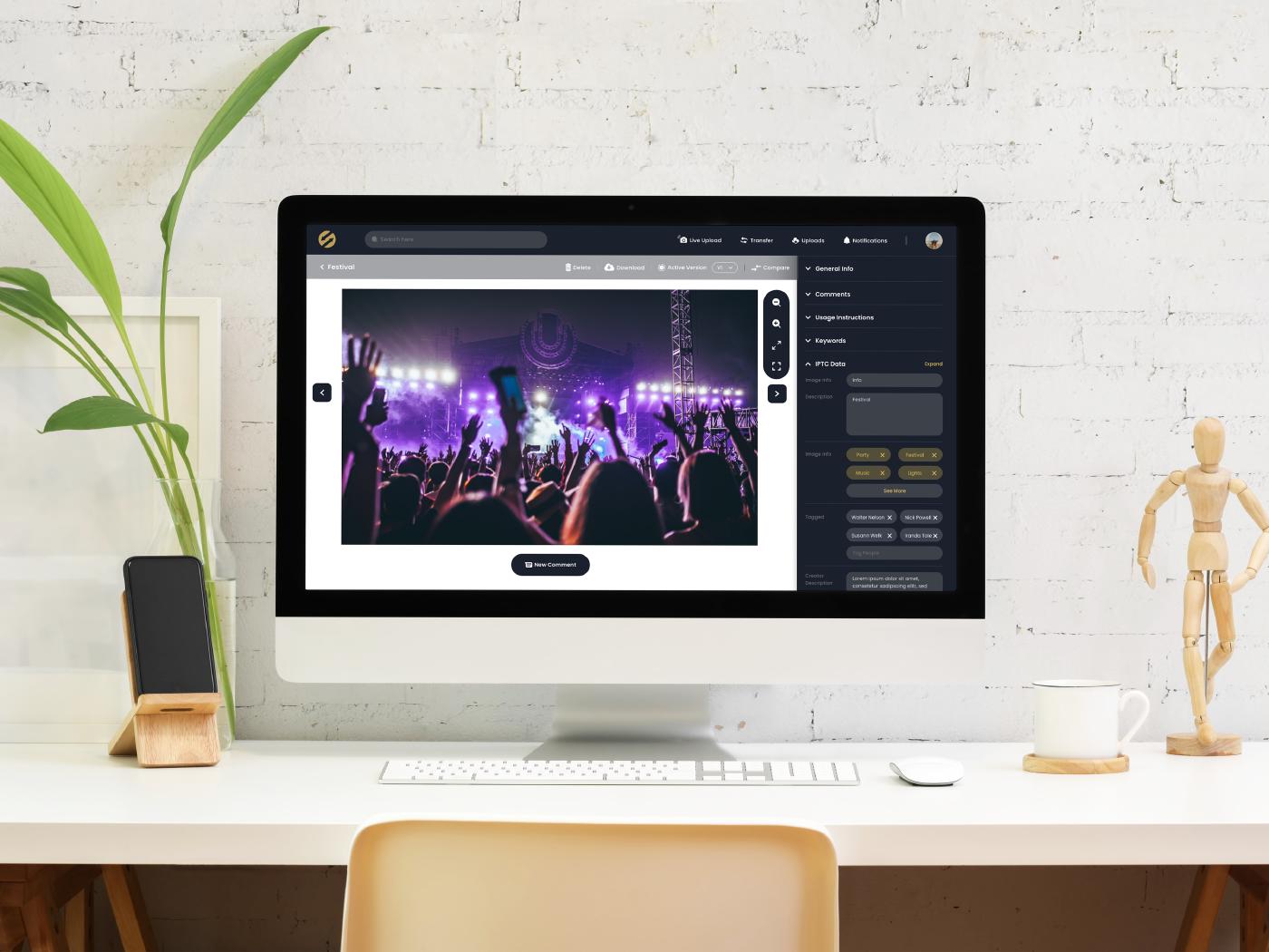 Benutzeroberfläche von VAULO