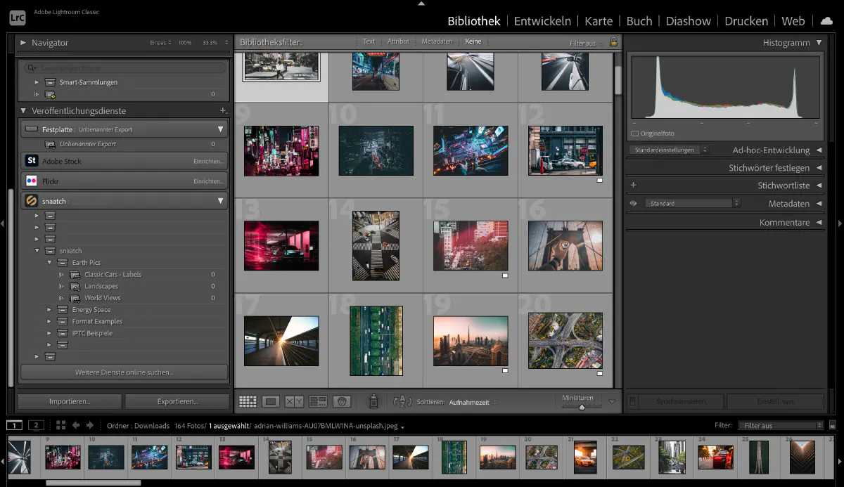 Exportieren von Fotos aus Lightroom Classic