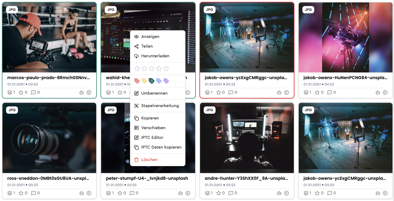 Ordner und Dateien mit einem Label versehen