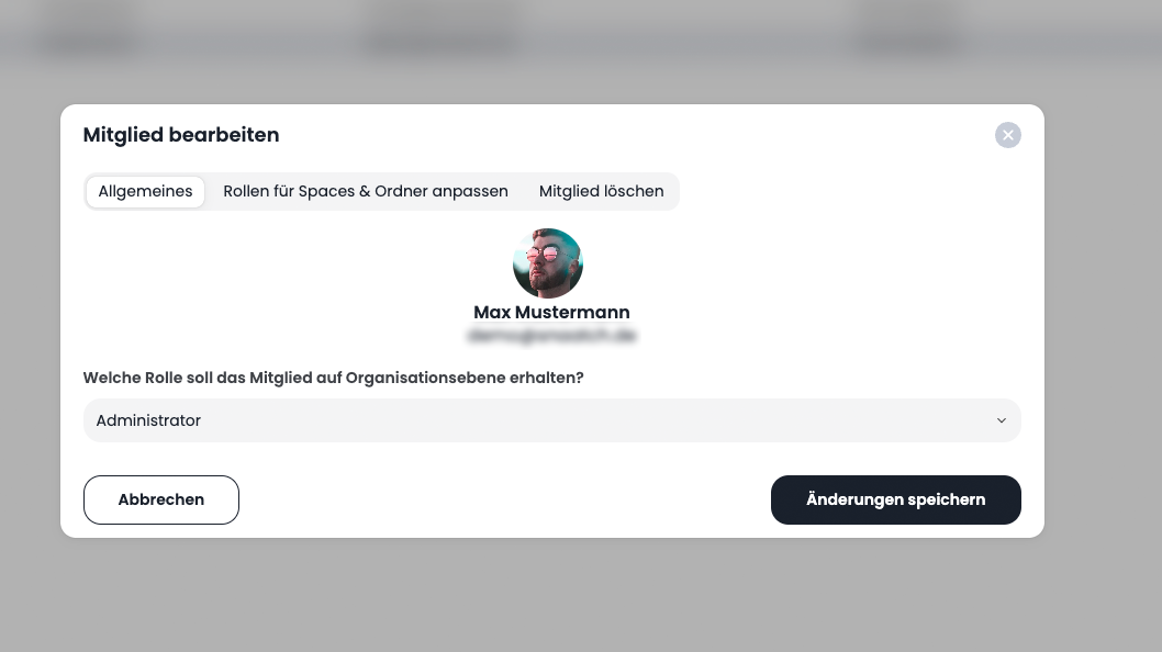 Rechtemanagement in VAULO